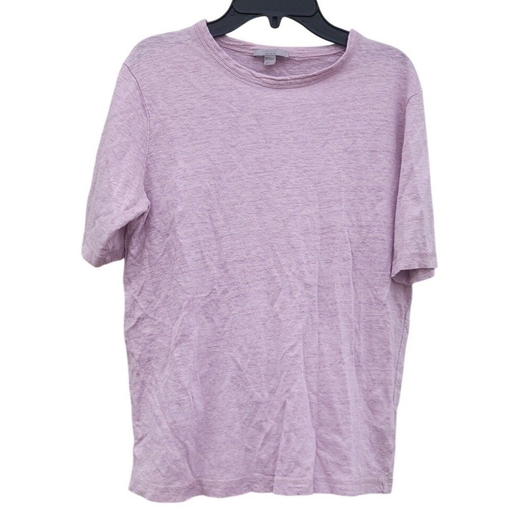 COS Regular Fit Linen T-Shirt Pink Ecocore Breathable Capsule Contemporaryâ